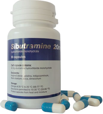 Reductil Meridia Sibutramine 20mg packing 90 pills
